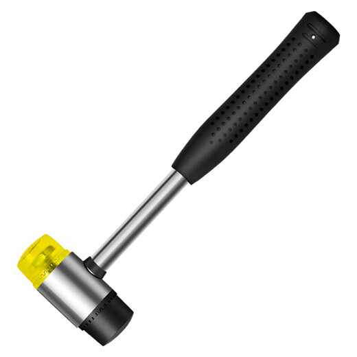 Rubber hammer for floor tiles, small hammer for woodworking tiles, solid hammer, dyeing rubber hammer, hammer head, steel pipe handle, 45mm rubber hammer