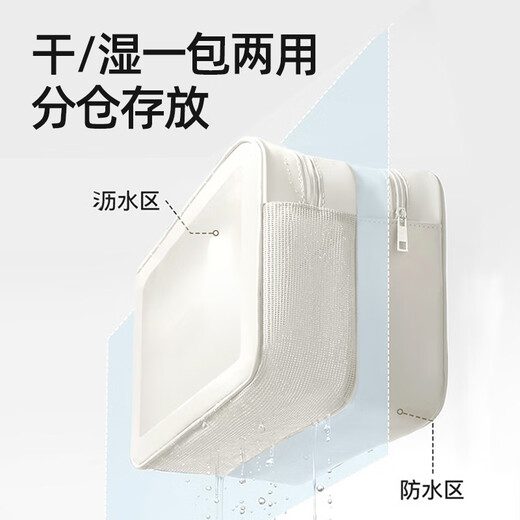 Sac de maquillage de voyage lehuo portable de grande capacité pour femmes sèche et humide Sac de natation des articles de toilette Produits de soins de la peau pour femmes