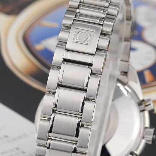 [Second-hand 99 new] OMEGA (OMEGA) Speedmaster series Automatic mechanical men's watch Date display Time function 39mm-Blue disc steel belt eight-pin-3523.80.00 Fake one and three compensation