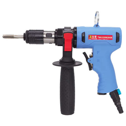 Huili's pneumatic tapping machine hand-held stainless steel iron plate tap drill thread pneumatic tapping machine M3M12 blue fourth generation tapping machine host + protective cover + (