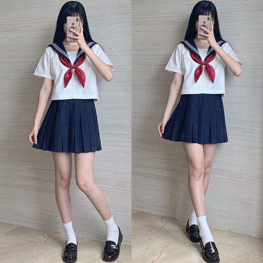 Suican snapdragon knot jk bow tie triangle scarf free sailor scarf Japanese college style red collar flower sweet bow wine red goldfish knot 1 pack