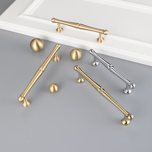XMSJ Neues chinesisches Möbel Hardware Garderobe Tür Messing Handle Gold Single Loch Neue Style Schrankschuhschrank Schublade Griff MH9901-30 Ball Gold