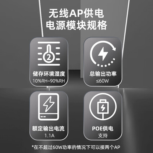 华三WA6330/WA6338/WA6530i/WA6636/WA6638i-LI/HI-FIT高密放装AP EWPAM1UP0E2/POE供电模块