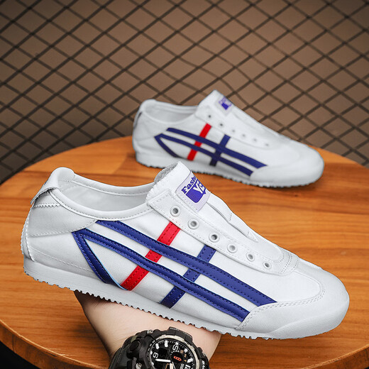 Chaussures décontractées pour hommes Forrest, chaussures de sport décontractées pour hommes chaussures toile respirant les chaussures de haut bas classiques chaussures à la mode pour hommes my01 m bleu (surface en cuir) 42