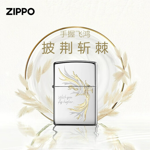 ZIPPO之宝打火机 镜面防风煤油送男友礼物刻字外壳 磨砂-飞鸿-单机版 DY9902US DY99