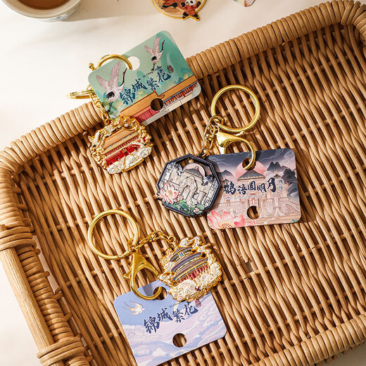 Beijing element keychain original design bag pendant pendant car keychain gift accessories small pendant Tiantan