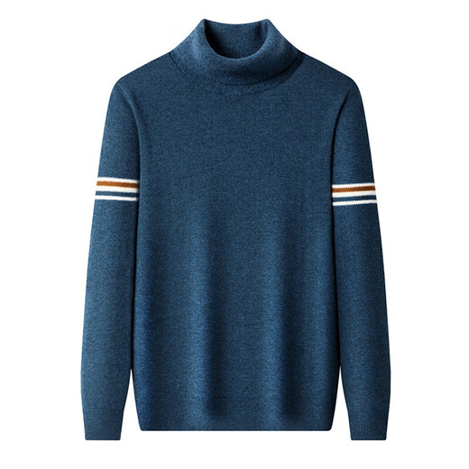 
NOSSKISS luxury high-end brand pure sweater men's winter warmth and thickened double-turn turtleneck sweater knitted base shirt Black 4XL 190