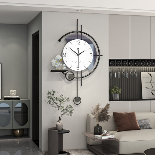 Jiujiuda modern simple clock wall clock living room 2025 new Internet celebrity atmosphere home fashion restaurant creative clock wall hanging