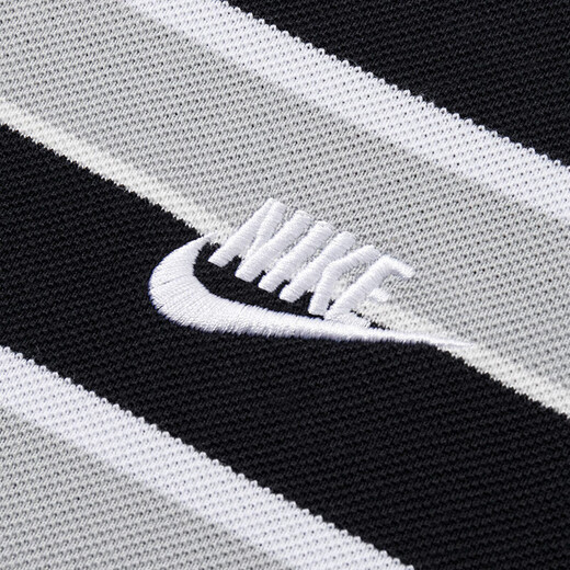 耐克（NIKE）官网官方男装 2025春夏新款潮流运动服条纹短袖透气翻领POLO衫 FN3897-010 L