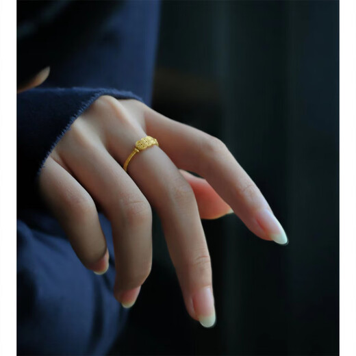 Huang Yuchen Lao Fenghuang Gold Store K sand-plated gold ring simulated gold, gold, five emperors, copper coins, when gathering wealth and keeping money, the mouth can be adjusted