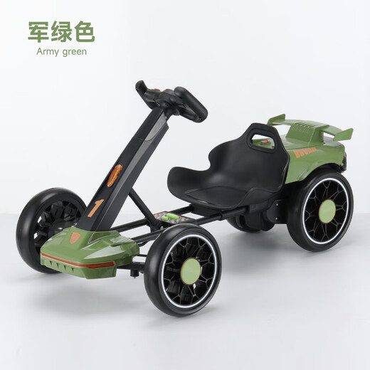 Qidong Children's Electric Vehicle, Allrad-Kart, Elektrofahrzeug, Kinderauto, Vierrad-Kinderauto, Kinderauto, Standard Green 6,5 Batterie + Einzelantrieb + Fernbedienung