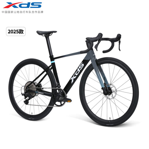 XIDESHENG READ BIKE 2025 AD350 Carbon Fasergabel -Kraftmessgerät Ultraleiche Aluminium Pneumatic Fitness Bike Taubengrau [komplettes Fahrzeugversand] 480 mm