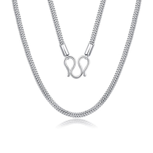 Mengjinyuan platinum necklace PT950 Chopard chain platinum thick chain boss chain clavicle chain birthday gift 60cm-about 19.45g