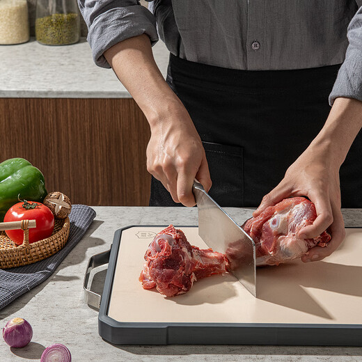 Konbach solid wood chopping board antibacterial and mildew-proof chopping board ebony PE double-sided cutting board large 43*30cm