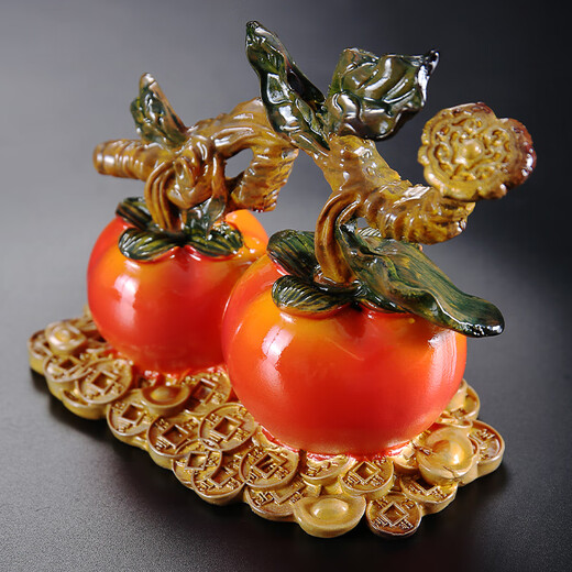 Fat Donglai's same tea pet ornaments become immortal persimmon persimmon Ruyi color-changing creative personalized resin color-changing tea toy tea set tea persimmon persimmon Ruyi color-changing tea pet