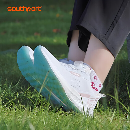 Zapatos de golf de golf Xiushibao Piesta de zapatos deportivos impermeables para mujeres Ciela de lápidas transpirables que no son de palomitas de maíz SE9856 White and Blue 39