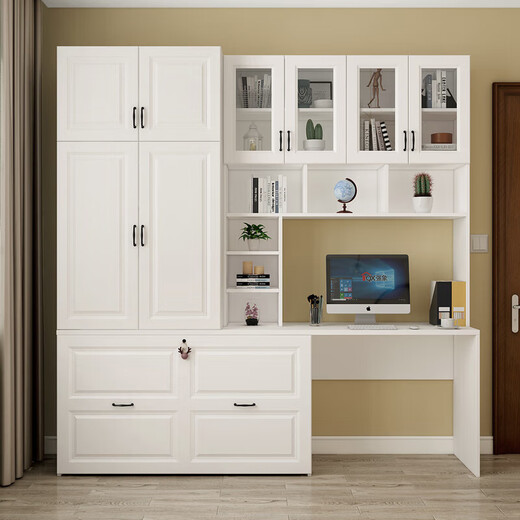 Yu Meng Xindi Invisible Bett Bücherregal Schreibtisch Integrierte Teleskop -Ziehbett -Lernzimmer Klappbettblatt für Mittagessen Pause Home kleine Wohnung CH5 Style 12200*400*2100