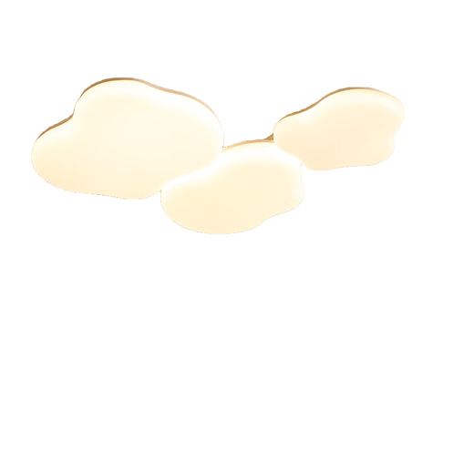 Volles Spektrum Wohnzimmer Deckenleichter Licht für Kinderzimmer -Creme -Stil minimalistische Schlafzimmer Augenschutz Kekse Wolke Ganzes Haus Set Lampe Augenschutz / Finger Display 9737cm / Fernbedienung / Fine
