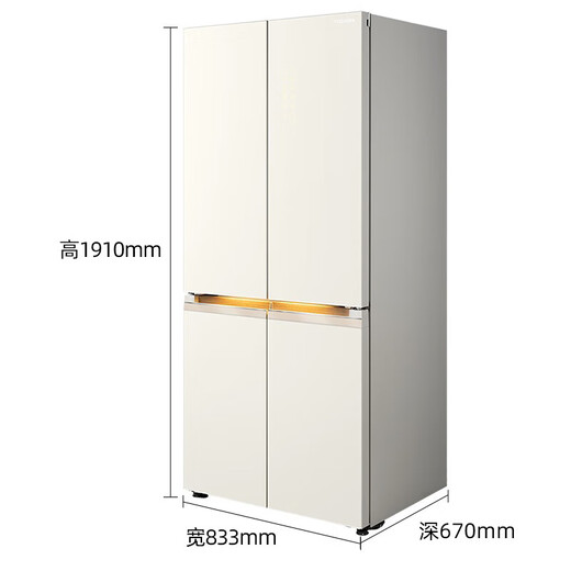 Toshiba (Toshiba) 651-Liter vollständig eingebettetes viertüriger Kühlschrank variabler Frequenz luftgekühltes frostfreies Schnelleis Making GR-RF687WI-PG1B6