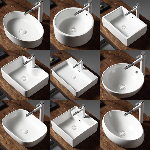 Jiatuling Keramikarbeitsplatte Waschbecken Balkon Waschbecken Waschbecken Handschalenkunstwaschbecken Haushaltswaschbecken Ultra-dünn 7036 [20 Yuan plus 40 Yuan] (