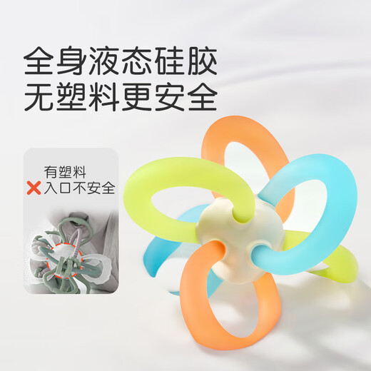 Shixi Manhattan handkennzeichnender Ball Zahnkleber Babyspielzeug Mundperiode 0-3-6 Monate kann das Gassentraining von Lebensmitteln beißen