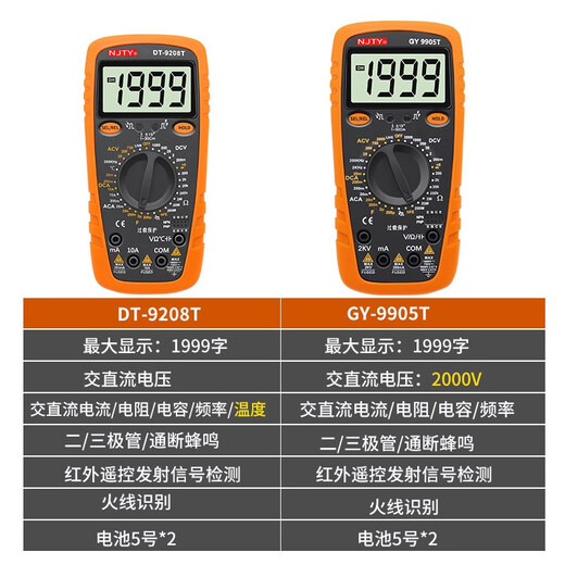 Shantoulincun Tianyu 2KV high-voltage mine digital display anti-burn meter high-precision digital multimeter multifunctional 9905T9208 GY-9905T standard 2000V high-voltage conveyor