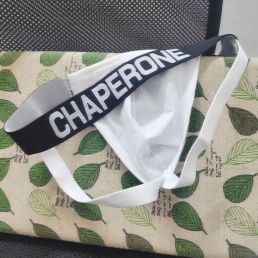 Zhixia men's sexy thong, no need to take off the back, sexy underwear, low waist, hip lift, protruding GAY husband's double butt underwear for men, white letters 3XL