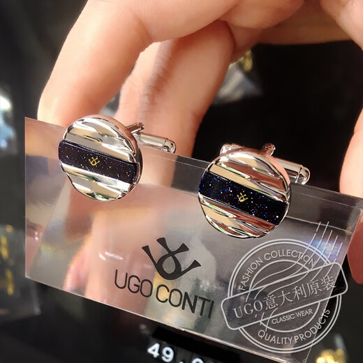 Ugo Conti Italian Cuffe Links Men's Simple Luxury Luxury Custom French Shirt Suit Cuff Bouton Birthday Birthday