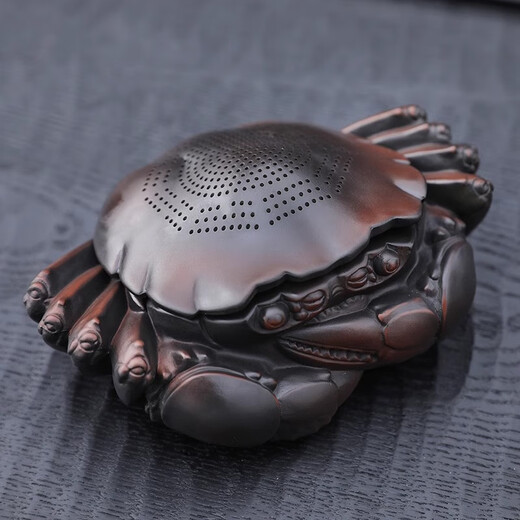Dingjiacheng purple pottery crab tea drain all-ceramic one-piece filter set can raise tea pets ornaments household tea filter net tea partition crab filter tea pet