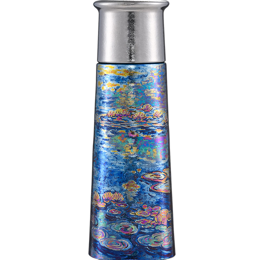 TAIC water lily pure titanium thermos cup for birthday and New Year gifts customized products Titanium Art Impression Water Lily Cup