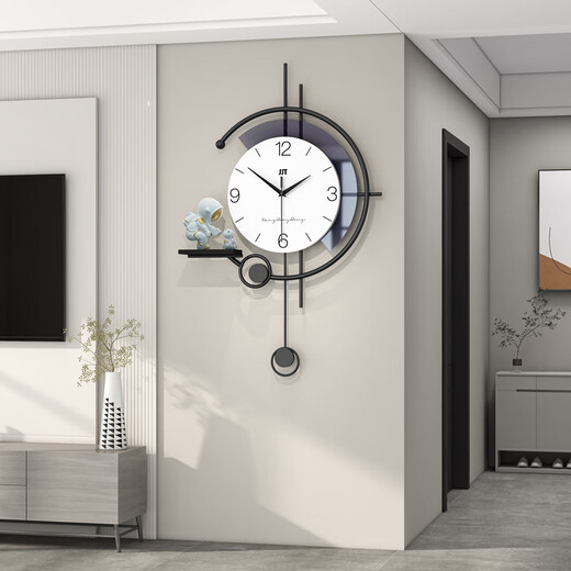 Jiujiuda modern simple clock wall clock living room 2025 new Internet celebrity atmosphere home fashion restaurant creative clock wall hanging
