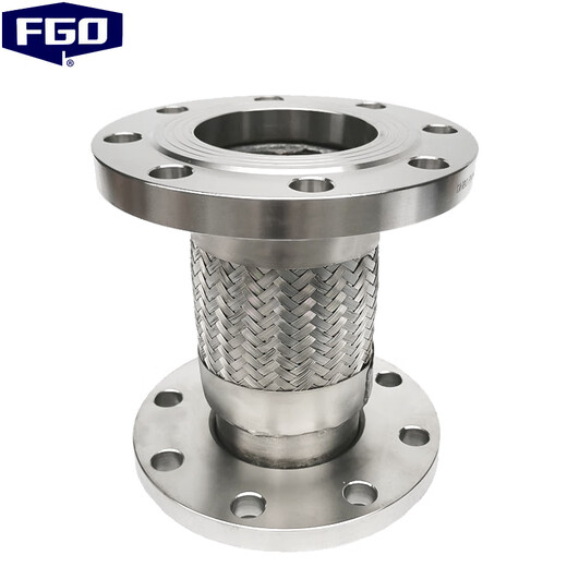 FGO stainless steel metal braided hose, overall 304, flanges at both ends PN16 DN125, 10 meters long BWG-16P