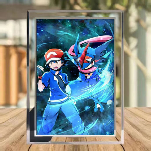 Koga Nakaba Pokémon Animation periphere Kristall Fotorahmen Animation Desktop Oramente Paar Freundinnen geben Geschenke Anpassung SSELA1392 Sechs Zoll-Desktop Special