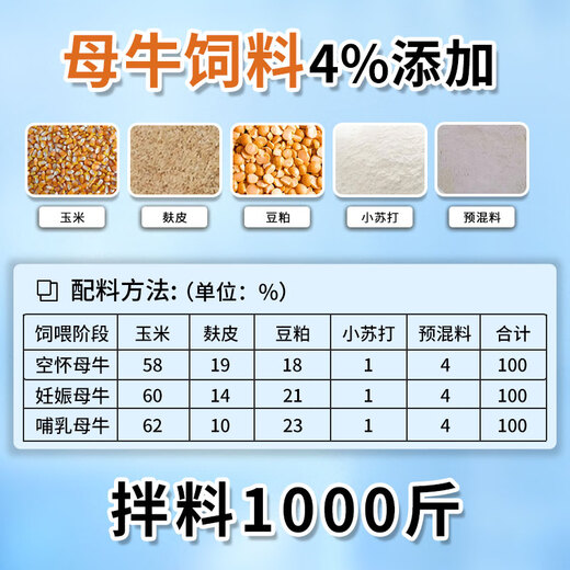 Yingmeier Breeding Cow Premix Special for Estrus and Milking Authentic Concentrated Feed Wholesale Trace Elements Veterinary Genuine Cow Premix 20kg*10 Bags (Buy 10 Get 1 Free)