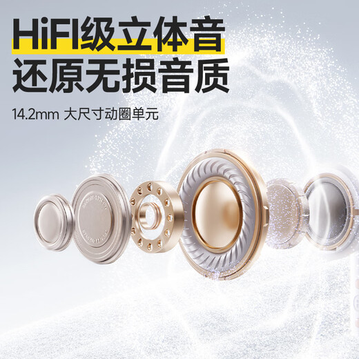 PISEN wired headphones half-in-ear type suitable for Apple 1615promax Huawei mate40P30 Xiaomi mobile phone music karaoke Android chicken game with mic
