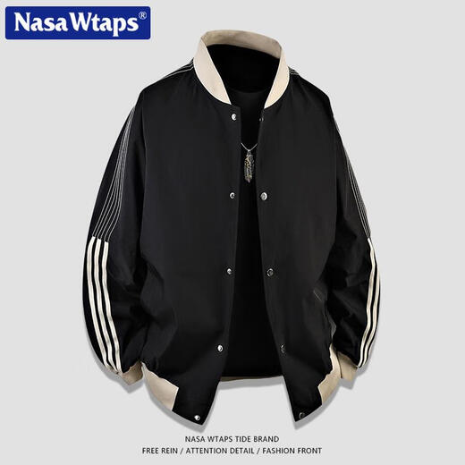 NASA über offizielle gemeinsame amerikanische Baseball -Uniform für Männer Frühling und Herbst Lose Pilotjacke Freizeitsport Jacke Männer N250JK838 Maroon S