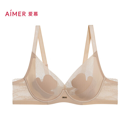 爱慕【董洁同款】内衣女春夏软钢圈薄杯花瓣文胸AM13A702黄色75B