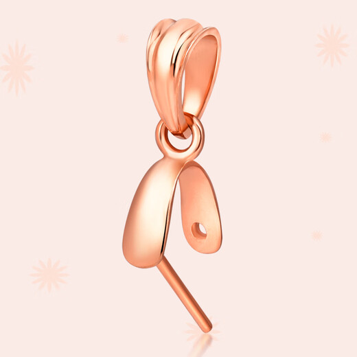 Fujiu 18K gold jade buckle Buddha Goddess of Mercy leaves amber jade DIY clip accessories glossy water drop empty pendant 18K gold