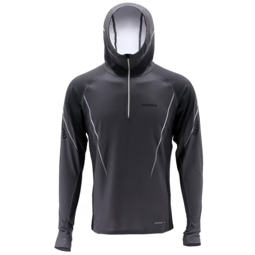 SHIMANO24 IN-053U gray summer ice silk quick-drying hooded fishing clothing red XL