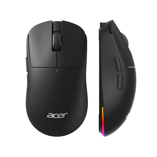 Acer wireless gaming mouse Bluetooth wired three-mode mouse small and medium-sized hand e-sports office ergonomic lightweight mouse custom programming LOL chicken preset macro black
