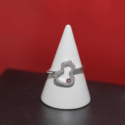 Shilian full diamond ring sterling silver plated 18k rose gold ring light luxury high-end pair ring niche ins style red gourd ring 6 Hong Kong sizes (11-13) circumference (50mm-52m)