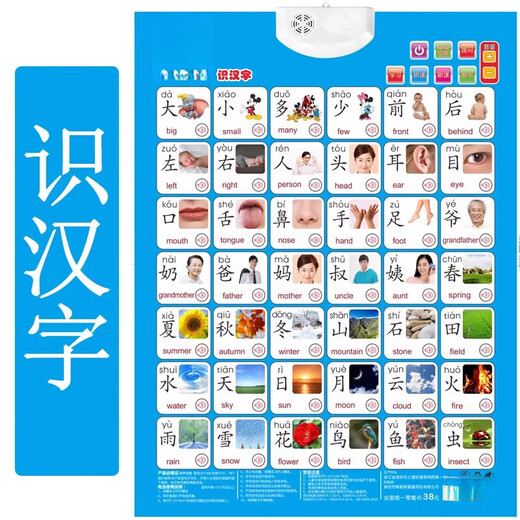 Miehone (miehone) juguetes de audio en inglés para niños tarjeta de reconocimiento de voz de bebé educación temprana historias cognitivas aprendiendo abc historias de voz frontal pinyin