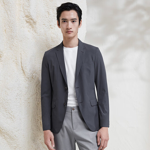 Angel Bird Vier-Wege-elastischer dünner Anzug für Herren, lässige leichte formelle Jacke, Freizeitanzug, Westernblau, 52 (185/104)