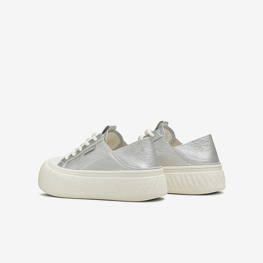Tata Thin White Shoes для женщин 2025 Весна Новые дышащие ботинки для женщин повседневная обувь CT701BM5 Серебро 37