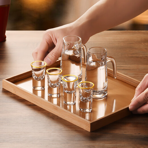 Circle Joy Phnom Penh White Wine Glass Wine Distributor Set 6 Pots 8 Cups Wine Set Household White Wine Pot Glass Lift 2 Liang Wine Glass Set