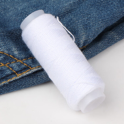 Household multi-color small curly wool thin thread color black and white needlework clothing clothing white sewing thread * 1 roll