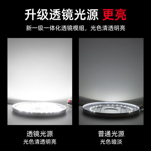 Jinggong LED voice-activated sensor wick ceiling lamp circular energy-saving retrofit lamp panel light source module without punching magnet adsorption 24W white light