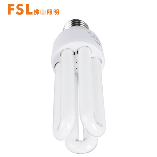Foshan Lighting (FSL) T4 electronic energy-saving light bulb U-shaped three-primary color fluorescent light bulb E27 screw bulb 3U18W white light (6500K)