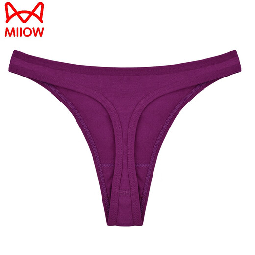 
Catman men's thong high-square pure cotton hollow sexy hip lifting T-trousers low-waisted men's nightclub markless briefs trendy white XL 135-150