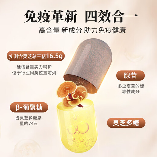 仙芝楼 破壁灵芝孢子粉胶囊 0.4g*120粒/盒 增强免疫力 保健品
